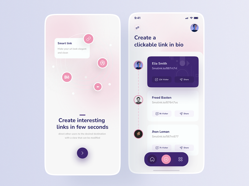 Smart Link - Mobile Apps by Arip for Pelorous Studio on Dribbble