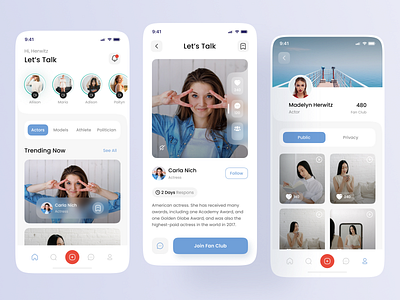 Influencer Mobile Apps - Exploration apps branding design influencer instagram interface minimalis modern socialmedia uidesign uiux