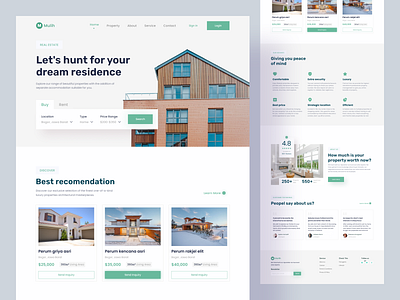 Real Estate Home Page apartment design homepage homestay house interface landingpage realestate uidesign uiux vacation webdesign