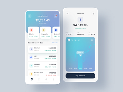 Cryptocurrency - App Design by Arip for Enver Studio on Dribbble