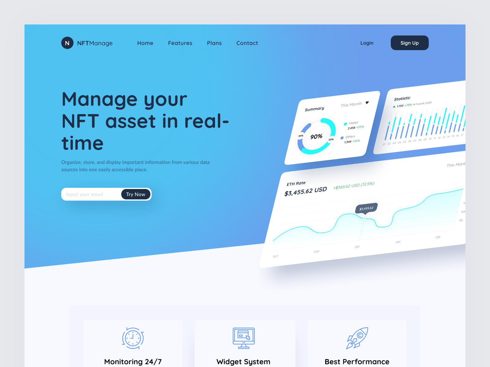 Analytic Dashboard - Landing Page
