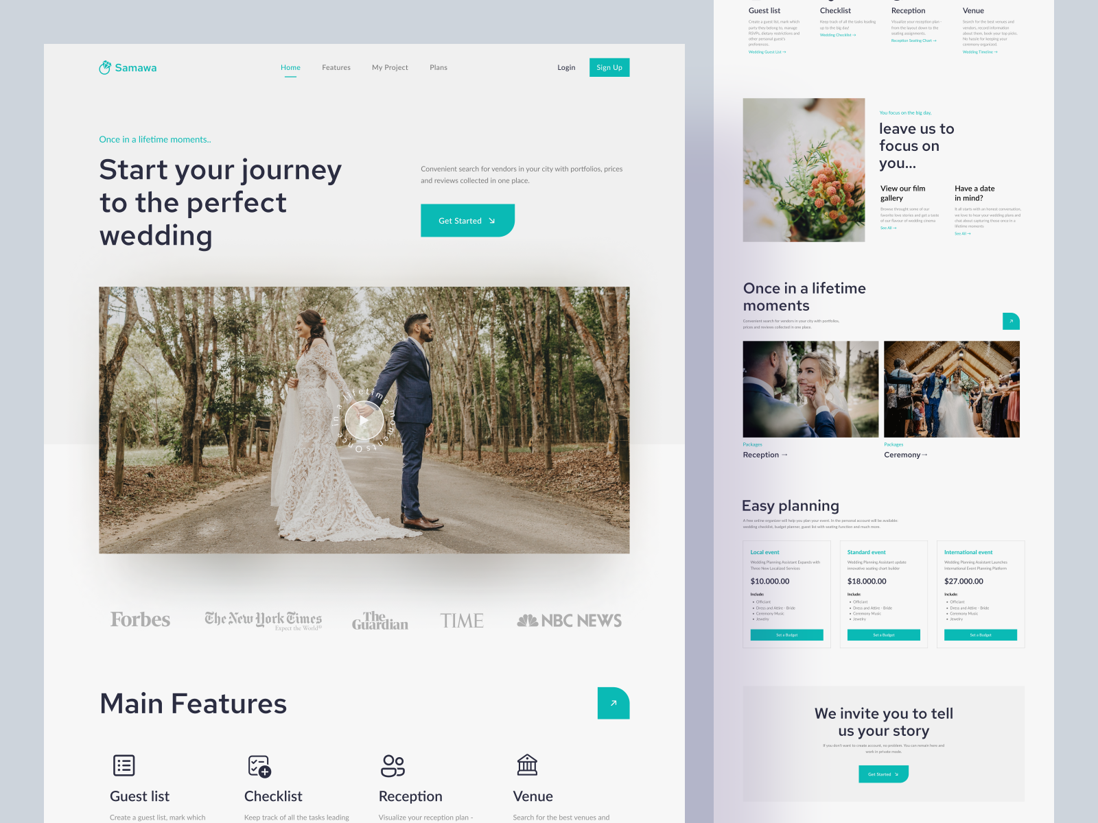 Wedding Planner - Web Design by Arip for Enver Studio on Dribbble