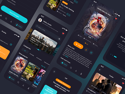 Cinemax - Movie Streaming Mobile Apps UI Kit