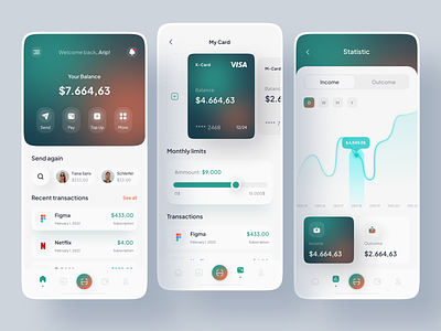 M-Banking - Mobile Apps apps banking design finance futuristic interface payment uidesign uiux