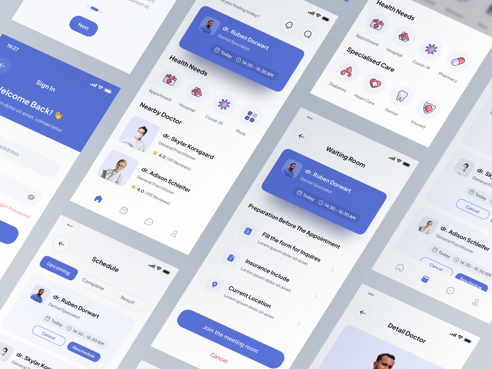 ClinicOn - Health Mobile App UI Kit by Arip for Enver Studio on Dribbble