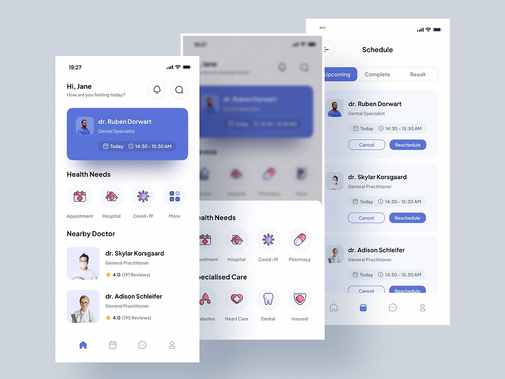 ClinicOn - Health Mobile App UI Kit by Arip for Enver Studio on Dribbble