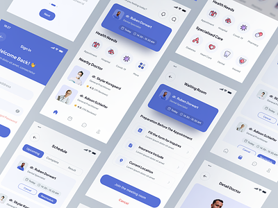 ClinicOn - Health Mobile App UI Kit apps apps design clinic consulting doctor health care app healthy interface medical medical app mobile app design mobile ui onboarding pharmacy ui kit uidesign uiux
