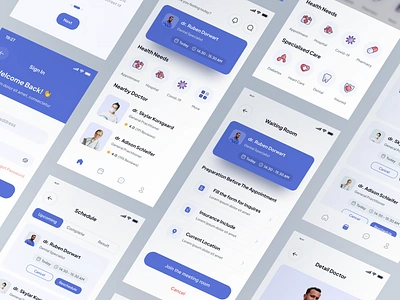 ClinicOn - Health Mobile App UI Kit apps apps design clinic consulting doctor health care app healthy interface medical medical app mobile app design mobile ui onboarding pharmacy ui kit uidesign uiux