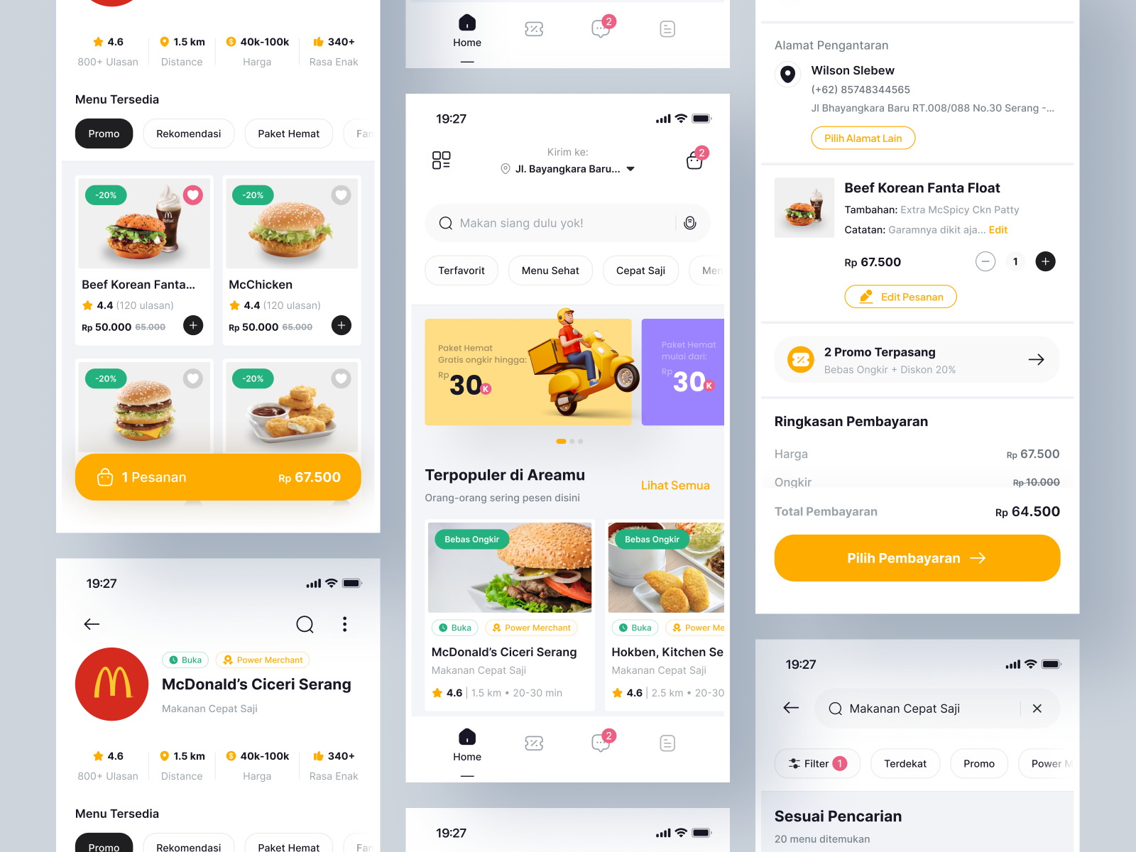 Food Delivery - Mobile Apps by Arip on Dribbble