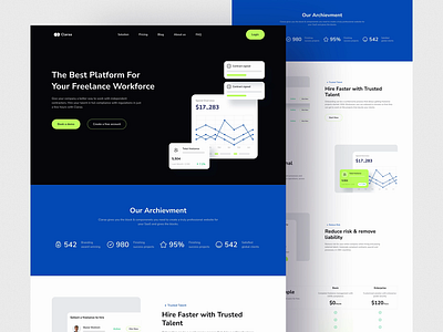 Claraa - SaaS Web Design analityc animation homepage management principle report saas saas product software software as a service ui ui animation ui kit web design website