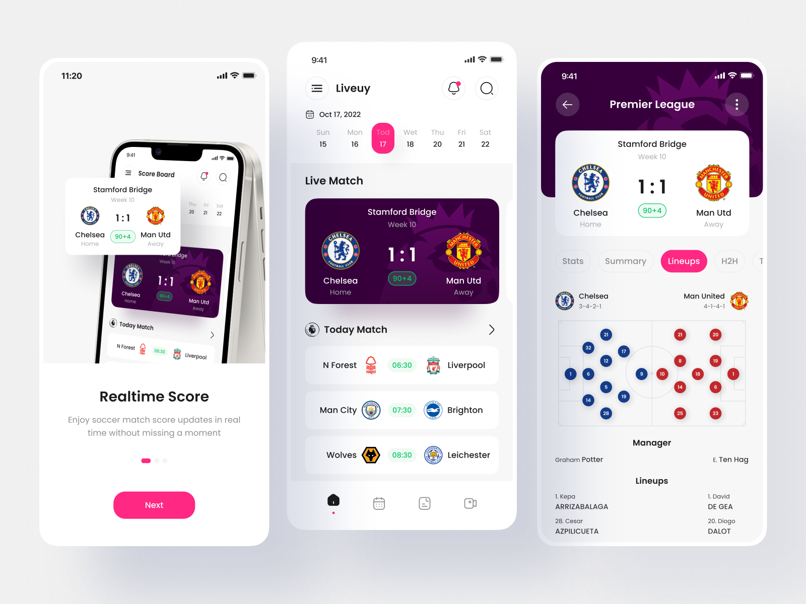 Live Score App - UI Kits By Arip For Enver Studio On Dribbble