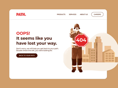 Daily UI #8 - 404 Error Page branding design illustration ui web website