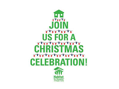 Christmas Party Invite christmas habitat for humanity holiday illustrator nonprofit tree tristan richards