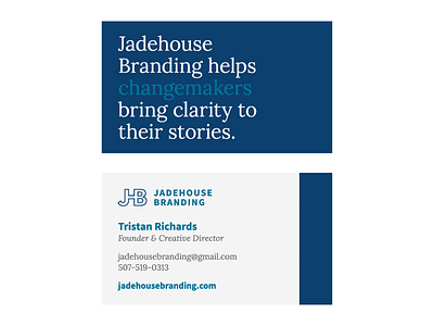Business Cards - Jadehouse Branding branding business cards jadehouse branding minnesota tristan richards