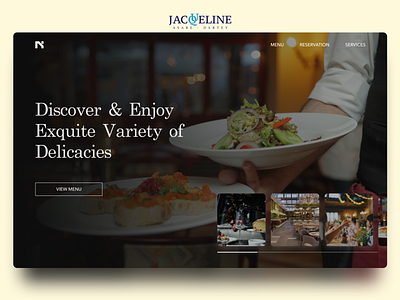 Restaurant Landing Page animation dailyui design ui