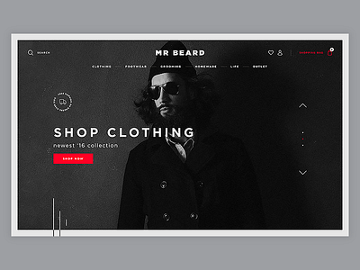 Mr Beard black e commerce eshop fashion gray index man shop white