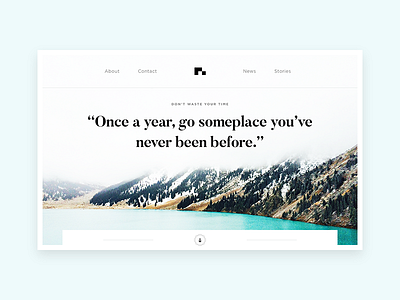 Blog Page design black blog blue clean minimal quote white