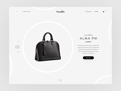 Handbags e-commerce website design