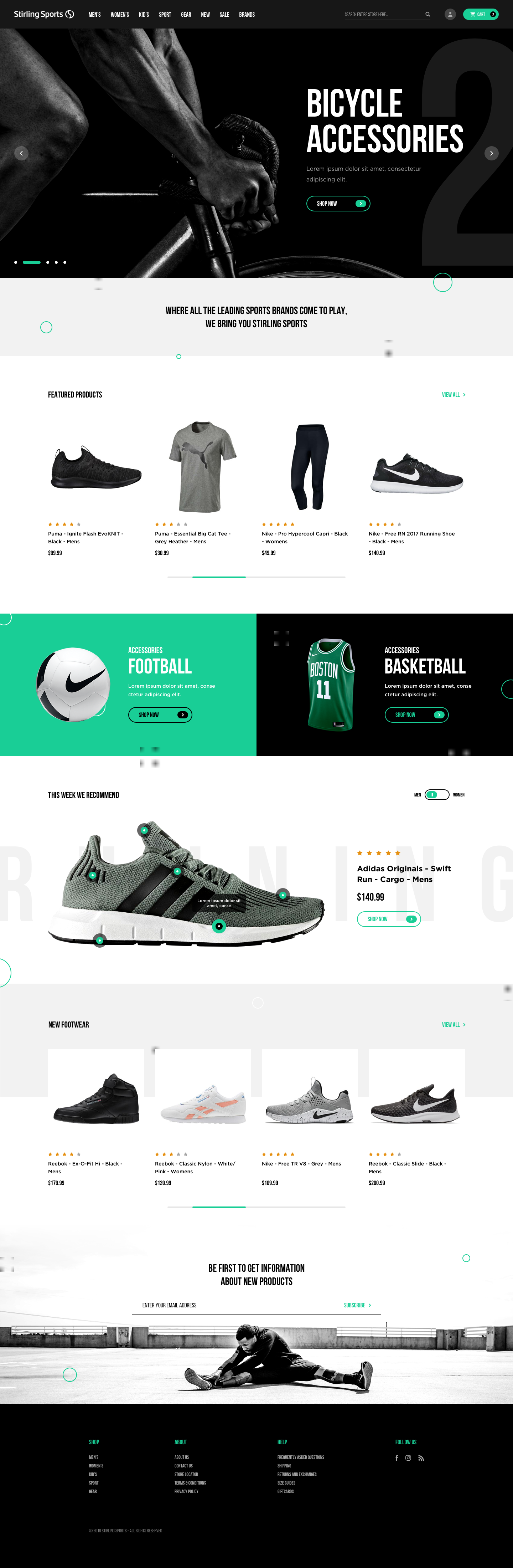 Sports Wear Website Redesign - Homepage by Marius Naujokas on Dribbble