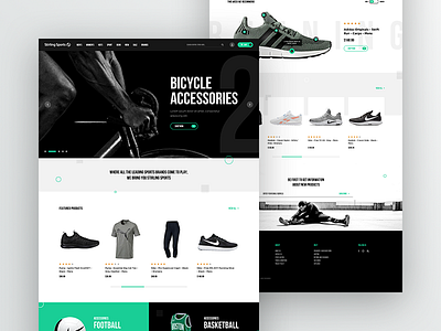 Sports Wear Website Redesign - Homepage