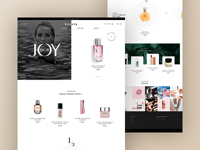 Beauty Shop - Homepage clean design e commerce eshop fashion fragrance haircare index minimal perfume product redesign shop shopify skincare typography ui ux web white