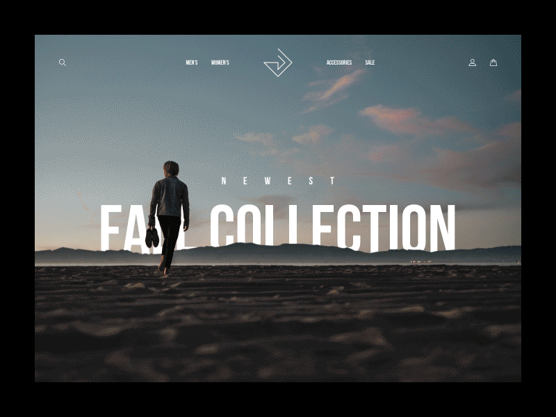 Clothes Shop typography fall clothing clothes design ux ui redesign minimal web index shopify product black shop white fashion clean eshop e-commerce