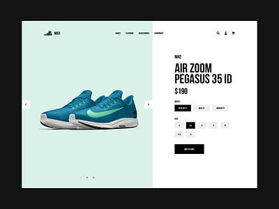 Max Product Details boots clean design e commerce eshop fashion index minimal nike product redesign running shoes shop shopify sneakers sport ui ux web