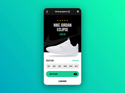 Sports Wear Website Redesign - Mobile Product Details animation bigcommerce clean design e commerce eshop fashion mobile nike product redesign shoes shop shopify sneakers sport ui ux web woocomerce