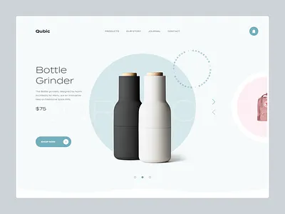 Quibic - homepage slider clean design e commerce eshop magento prestashop product shopify ui ux web