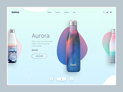 BottleUp - homepage slider clean design e commerce eshop shopify shopify plus ui ux web