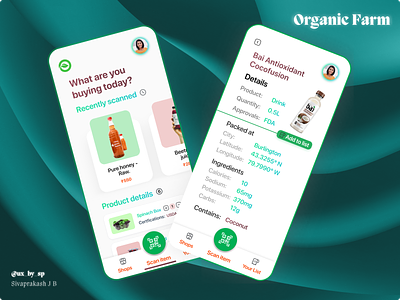 Organic Farm. : An E-Commerce App design farm figma font gamification graphic design green illustration mobile organic premium student ui ux