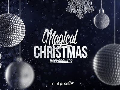 4 Christmas Backgrounds With Editable Text