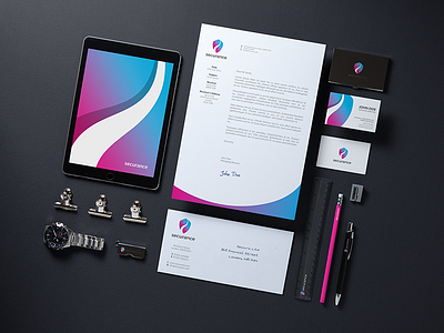 Branding / Identity Mock-up brand branding business card company corporate identity letterhead logo psd stationery template