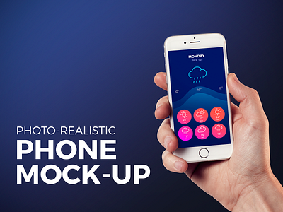 Isolated iPhone 6 Mock-up advertise app banner create design hand iphone mockup present smartphone template ui user interface