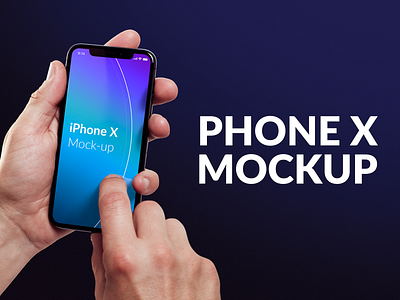 Isolated iPhone X Mock-up app application banner display iphone iphone x mockup present screen smartphone template ui design uiux user interface