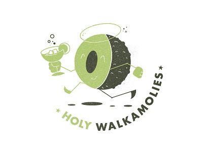 Holy Walkers avocado design graphic illustration shirt