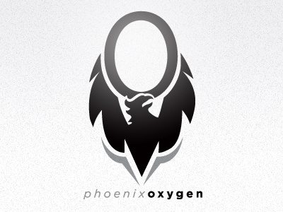 Phoenix Oxygen Logo black design illustration logo marc mcmillen phoenix