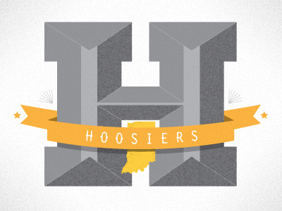 "Who's here?" design hoosiers illustration indiana marc mcmillen state typography