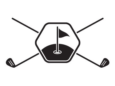 Just tap it in. club design flag golf icon illustration logo marc mcmillen