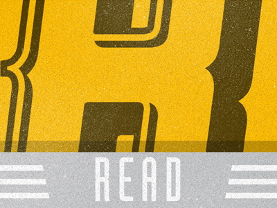 R is for read. design icon illustration marc mcmillen retro typography vintage