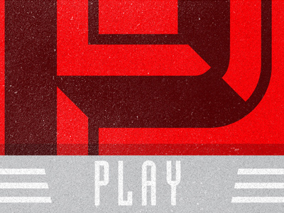 P is for play design icon illustration marc mcmillen retro typography vintage