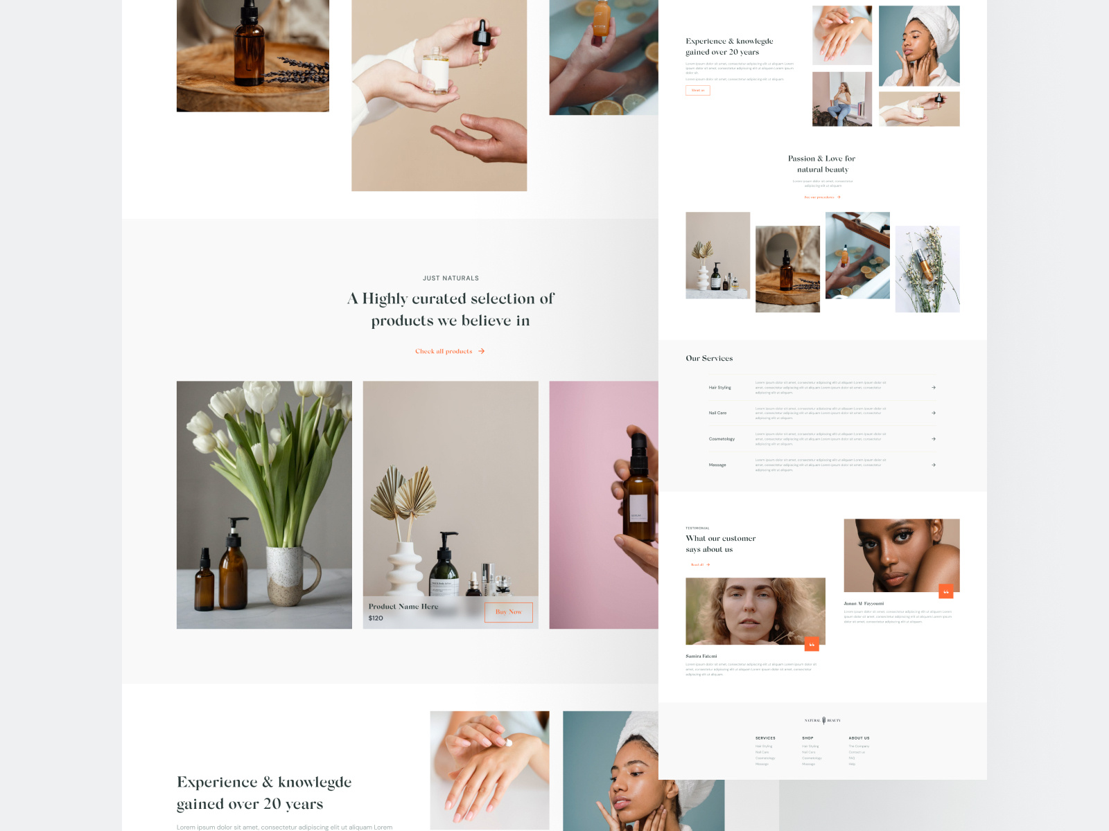 Beauty Landing Page by Smit_2611 on Dribbble