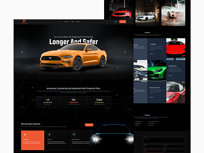 Car Service Web Page branding creative design figma landing page minimal mobile ui ux web