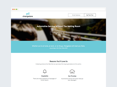 Changelane Landing Page