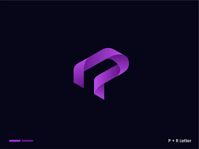 P + R Logo Letter design flat gradient graphicdesign icon icon design iconography letter logo logo app logodesign logogram logotype monogram symbol design