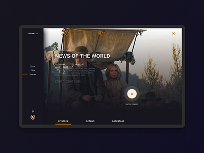 Cinema web page desing concept