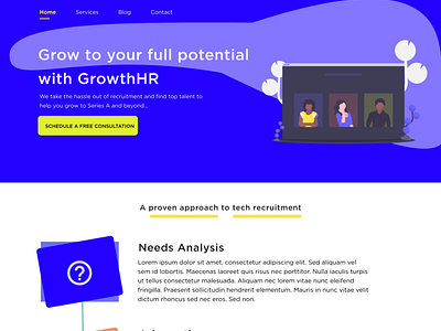 Landing Page for HR Agency