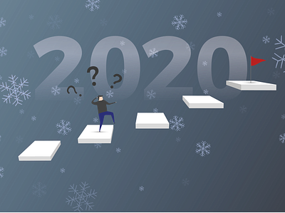 New Year's resolution design illustration snow