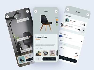 Furniture Online Store App app clean design furniture mobile trend2021 ui uiux