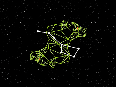 Ursa Major Constellation abstract constellation illustration line art space stars ursa major vector